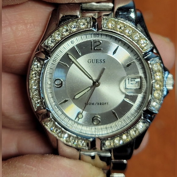 Guess Waterpro Silver-Tone Rhinestone Watch - Picture 2 of 6
